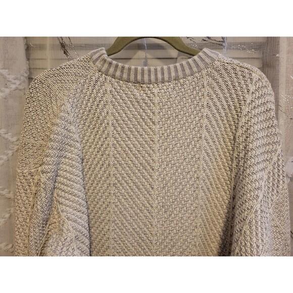 Eddie Bauer Grandpa Sweater Cotton Blend Winter Rustic Ski Camp Hunt Large Knit - Picture 11 of 15